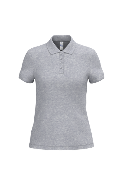 Polo piqué femme IB221 Ideal Basic gris oxford personnalisable express 1h Biscarrosse
