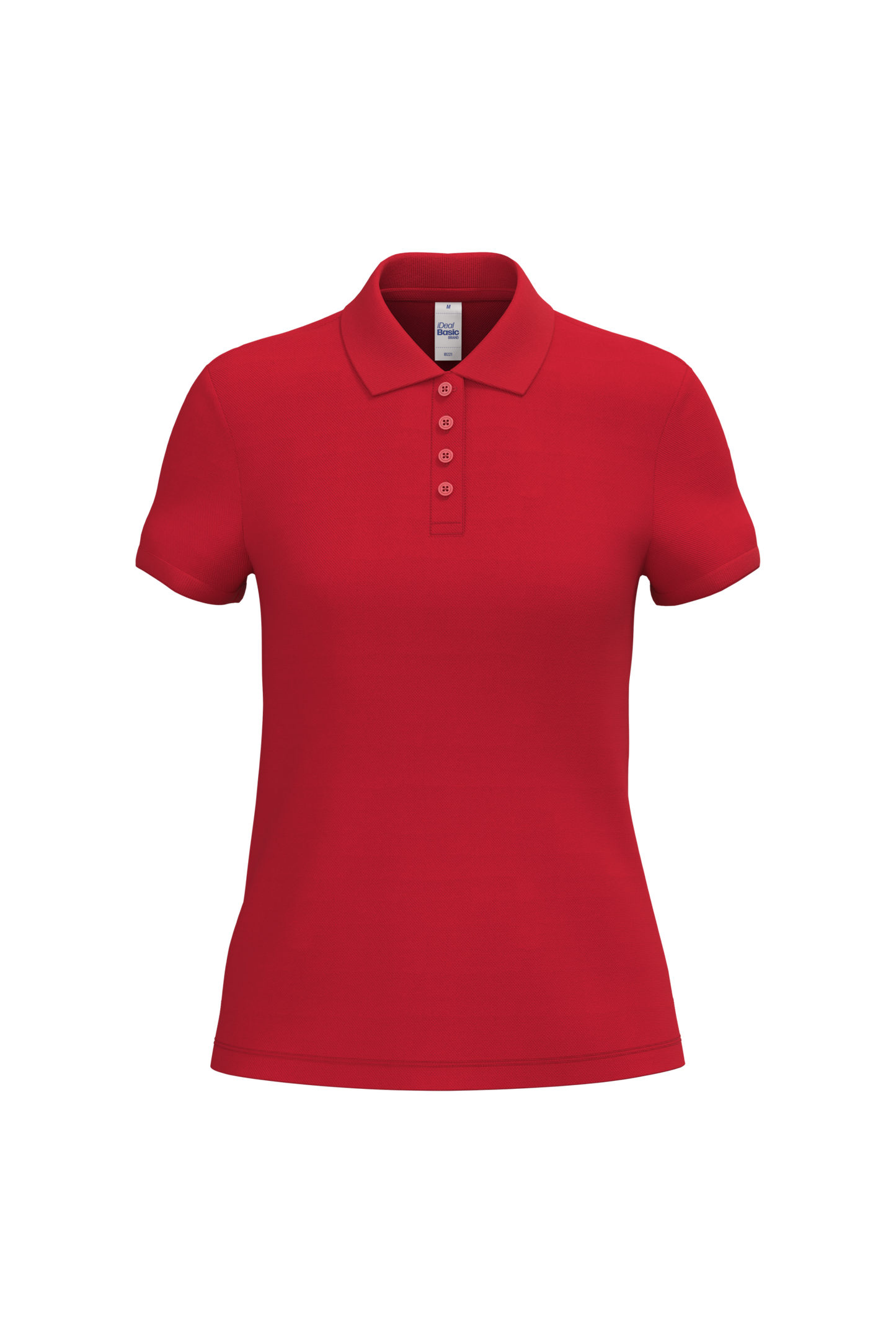 Polo piqué femme IB221 Ideal Basic rouge personnalisable express 1h Biscarrosse