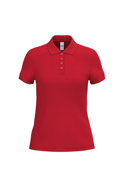 Polo piqué femme IB221 Ideal Basic rouge personnalisable express 1h Biscarrosse