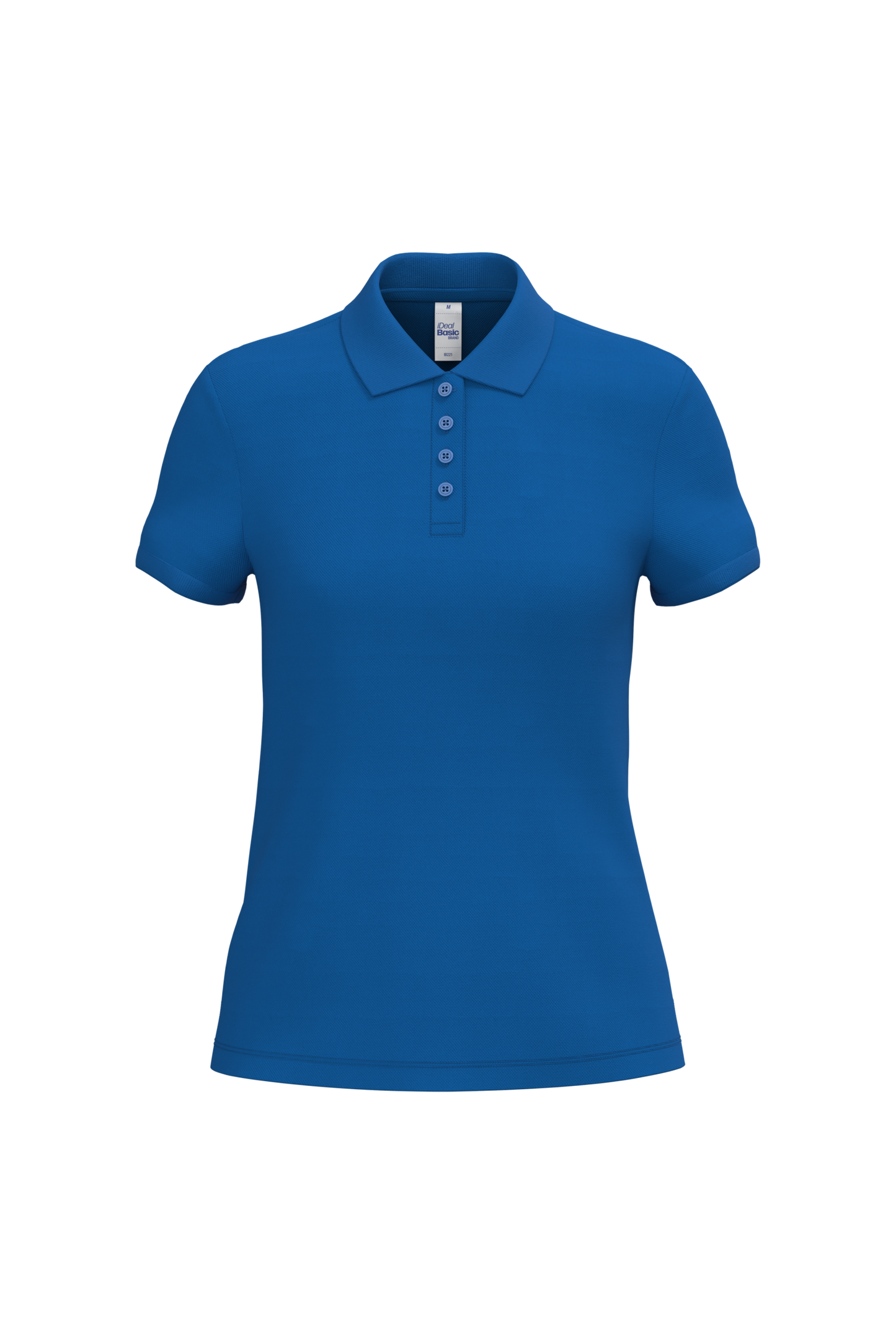 Polo piqué femme IB221 Ideal Basic bleu royal personnalisable express 1h Biscarrosse
