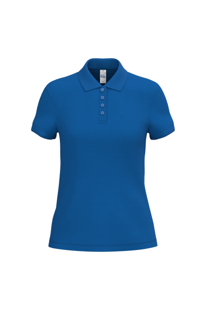 Polo piqué femme IB221 Ideal Basic bleu royal personnalisable express 1h Biscarrosse
