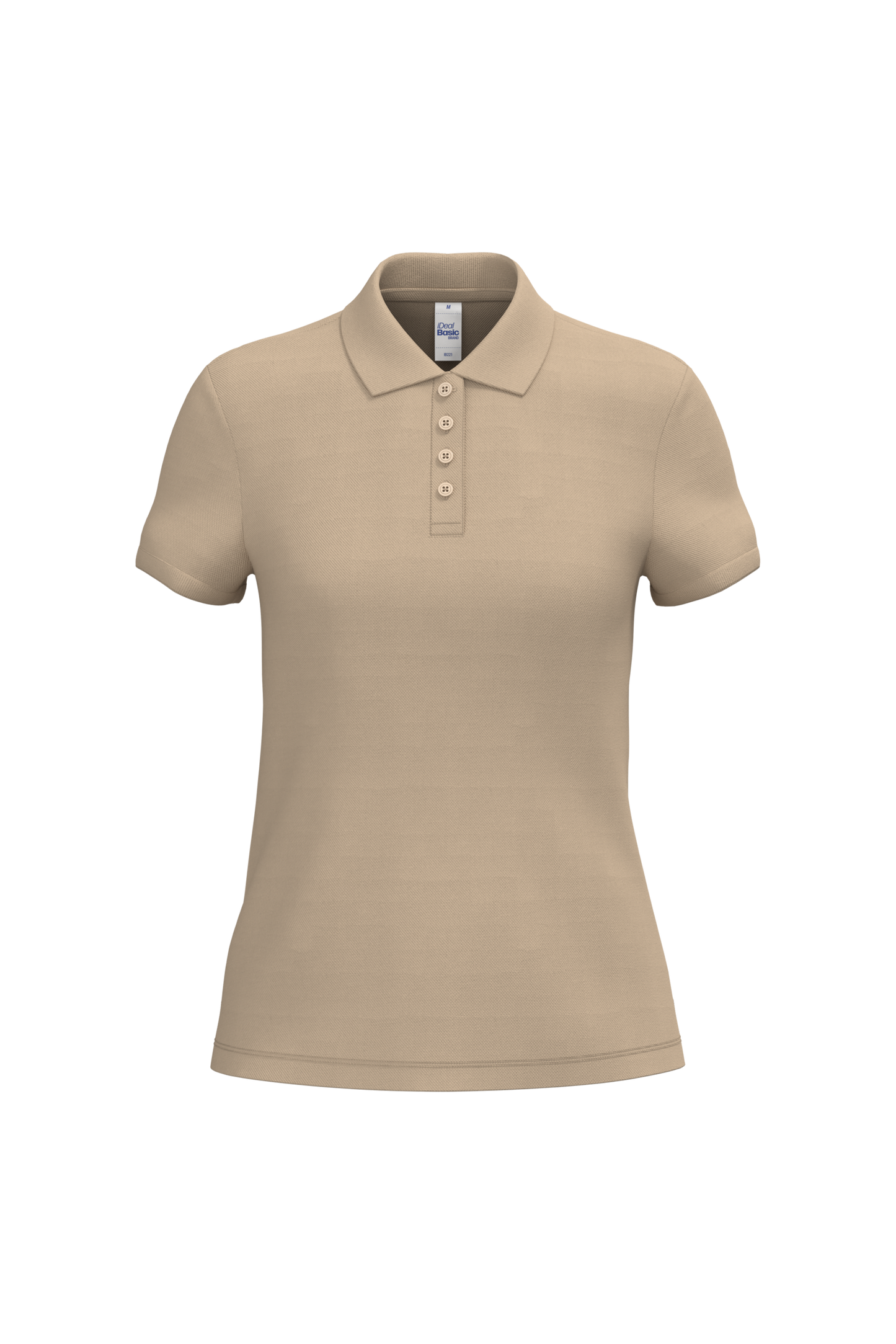 Polo piqué femme IB221 Ideal Basic sable personnalisable express 1h Biscarrosse