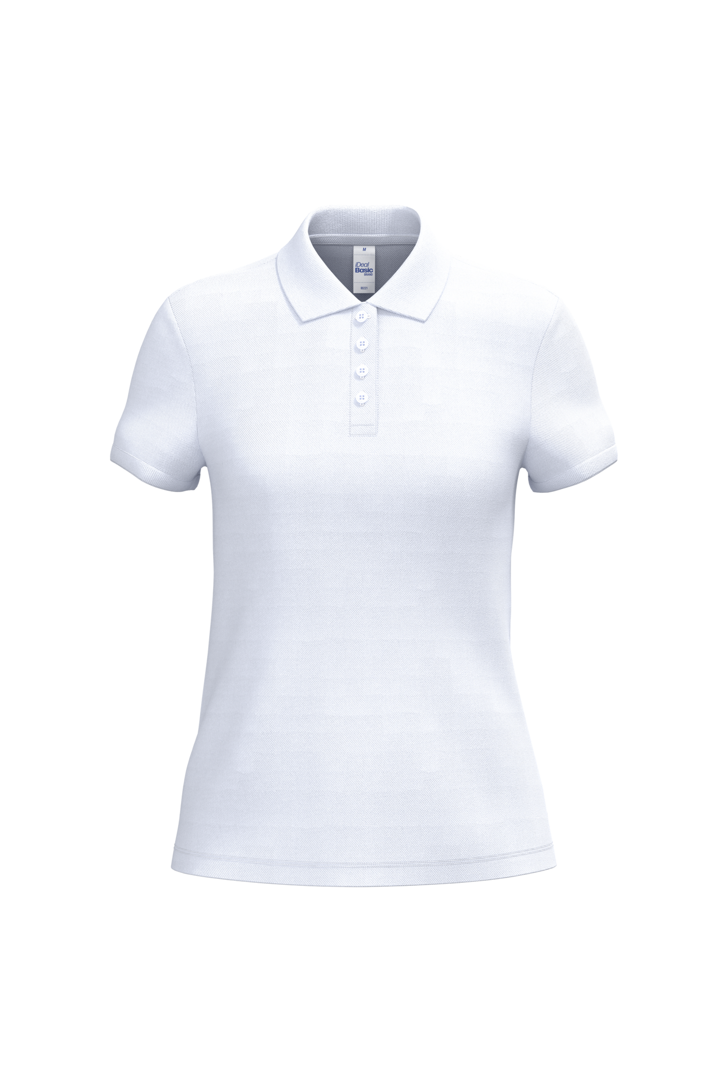 Polo piqué femme IB221 Ideal Basic blanc personnalisable express 1h Biscarrosse