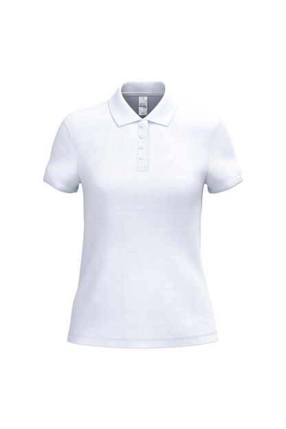 Polo piqué femme IB221 Ideal Basic blanc personnalisable express 1h Biscarrosse