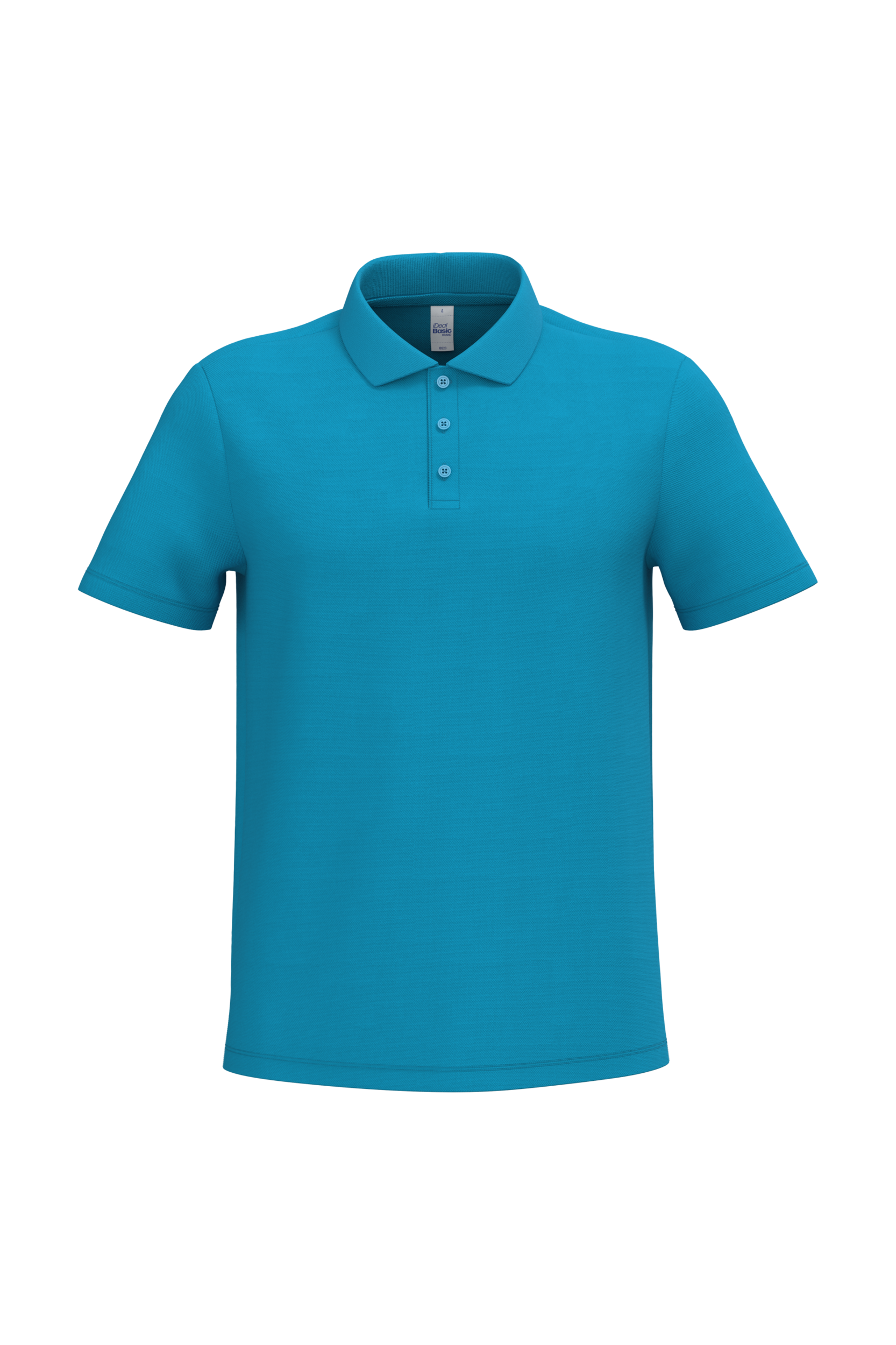 Polo piqué homme IB220 coloris Ideal Atoll Blue - 100% coton 200g/m² - Personnalisation express 1h