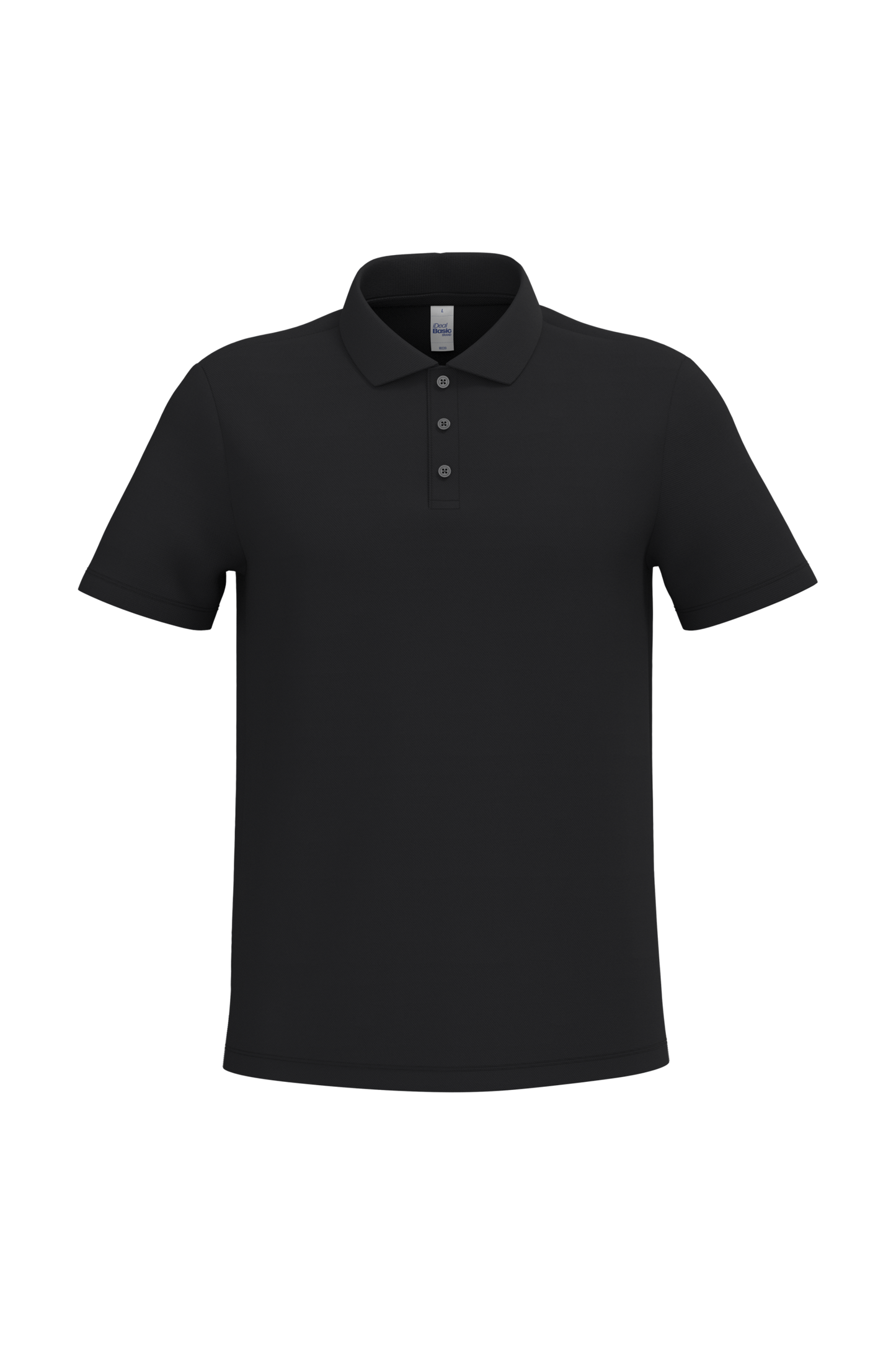 Polo piqué homme IB220 coloris Ideal Black - 100% coton 200g/m² - Personnalisation express 1h