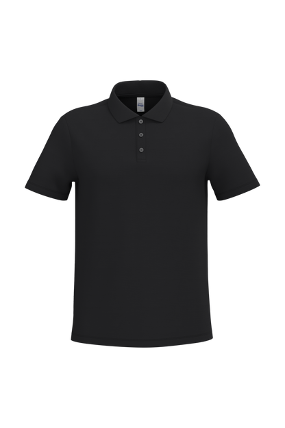 Polo piqué homme IB220 coloris Ideal Black - 100% coton 200g/m² - Personnalisation express 1h