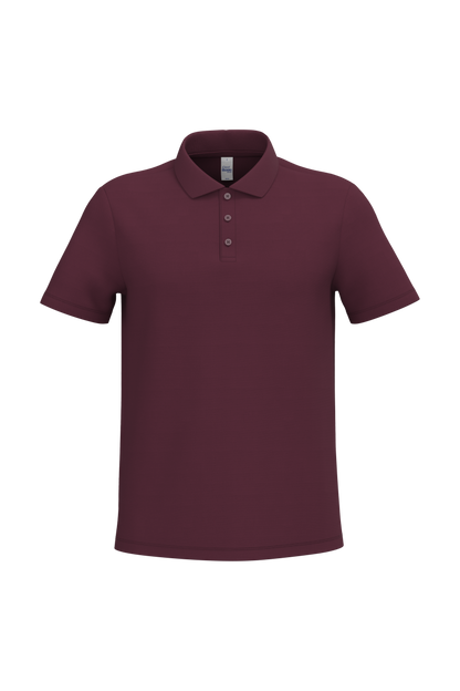 Polo piqué homme IB220 coloris Ideal Burgundy - 100% coton 200g/m² - Personnalisation express 1h
