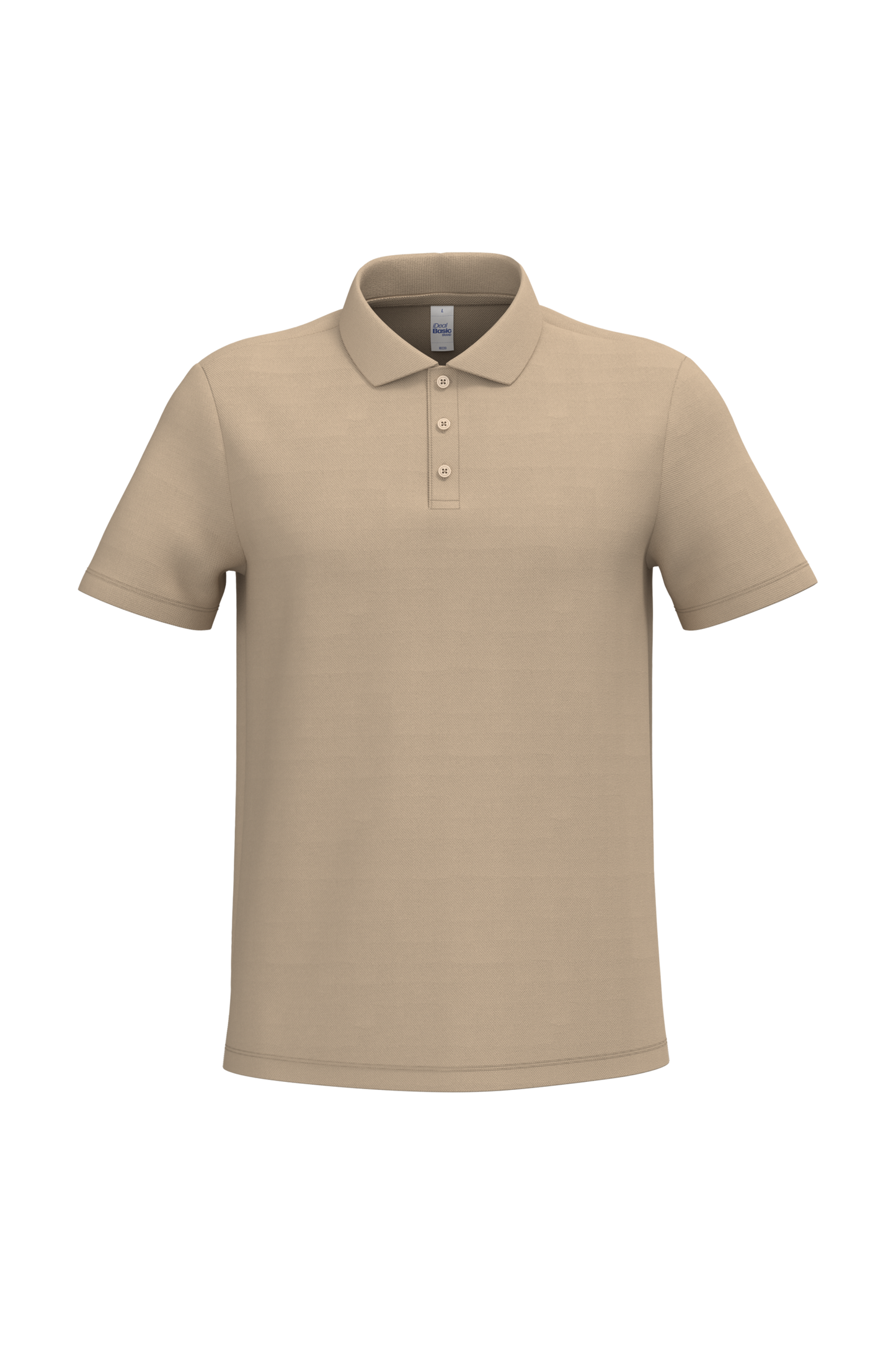 Polo piqué homme IB220 coloris Ideal Sand - 100% coton 200g/m² - Personnalisation express 1h