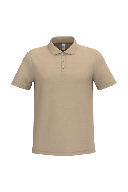 Polo piqué homme IB220 coloris Ideal Sand - 100% coton 200g/m² - Personnalisation express 1h