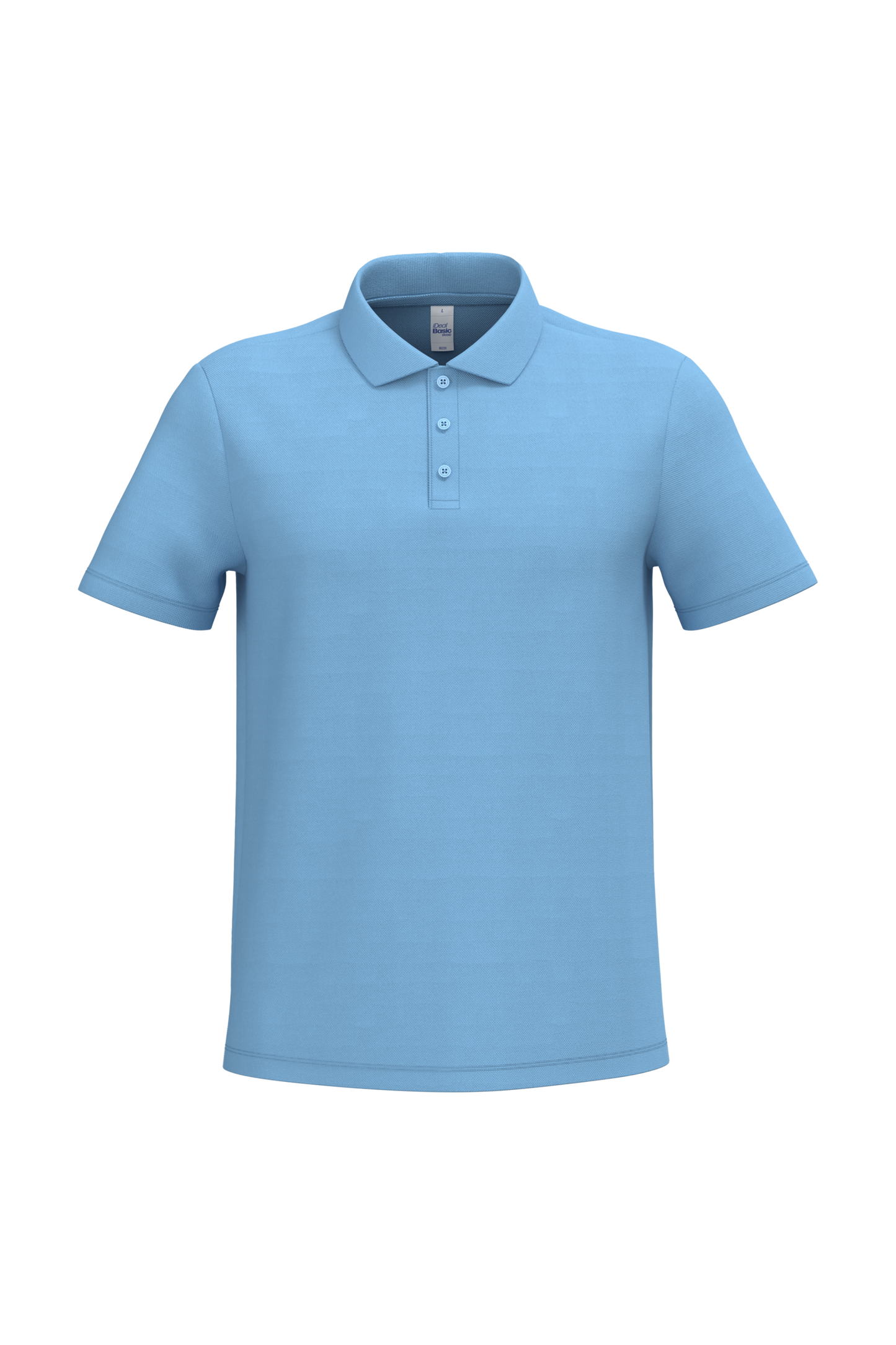 Polo piqué homme IB220 coloris Ideal Sky Blue - 100% coton 200g/m² - Personnalisation express 1h