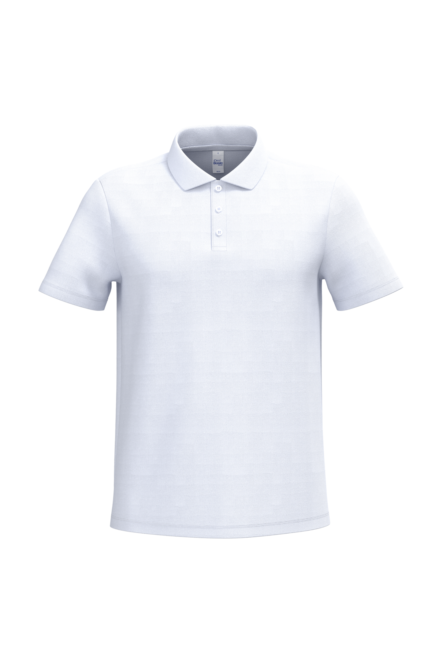 Polo piqué homme IB220 coloris Ideal White - 100% coton 200g/m² - Personnalisation express 1h