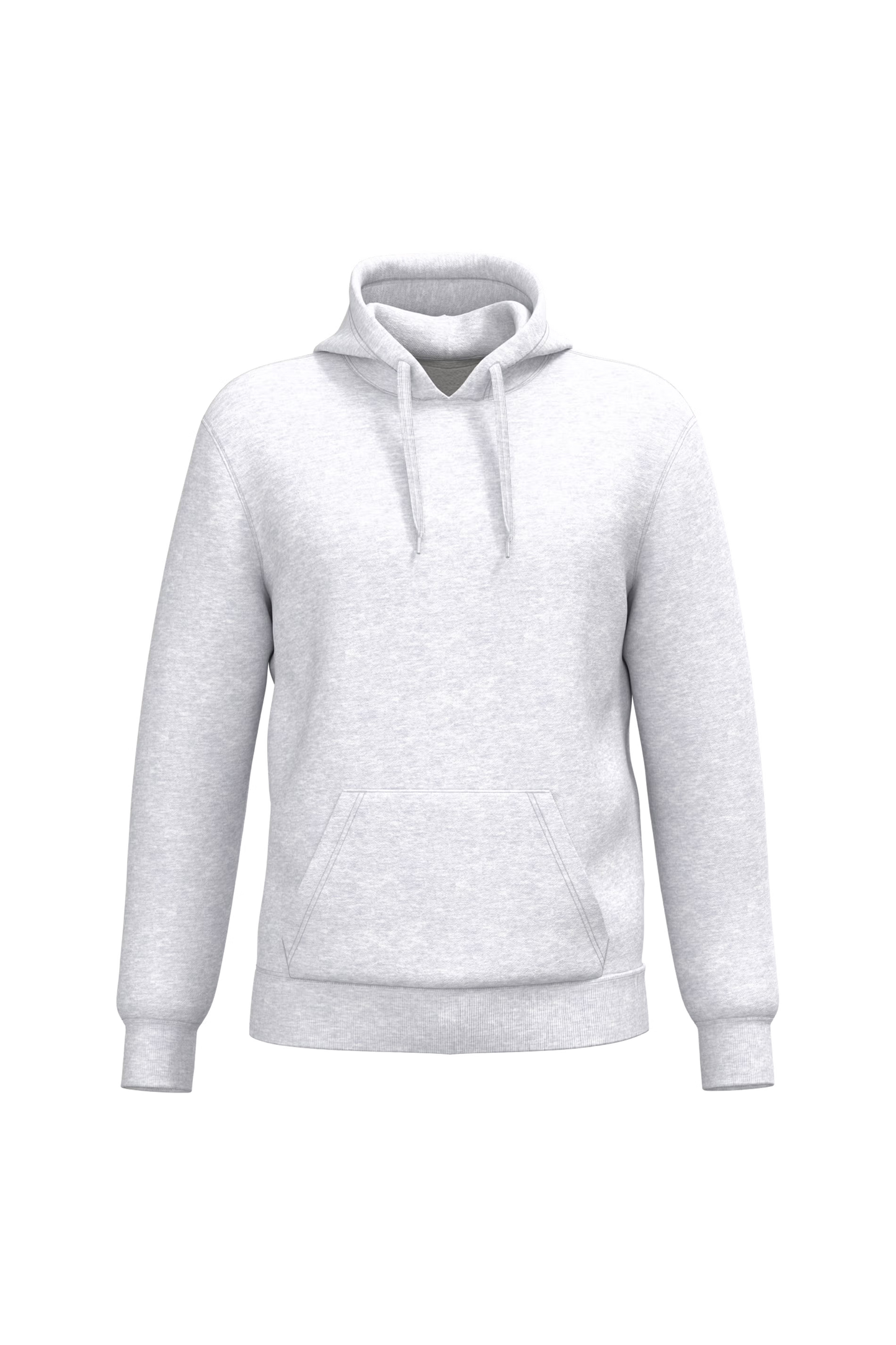 Sweat à capuche recyclé K4041 KARIBAN Ash Heather - 280g/m²