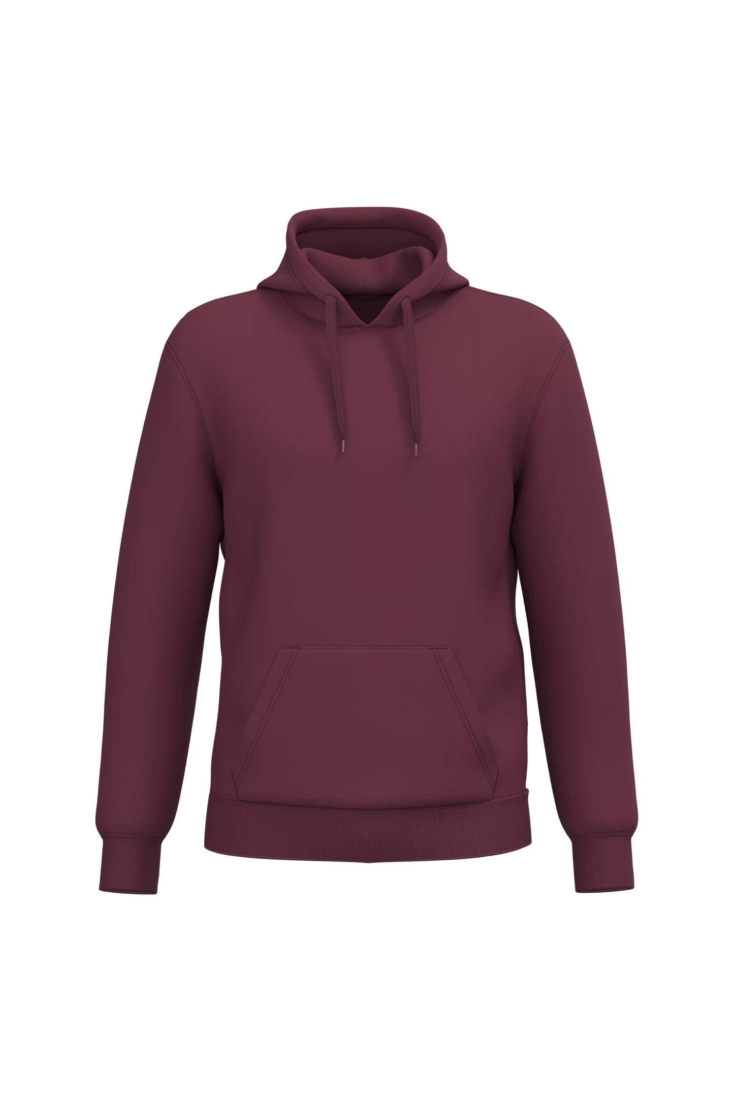 Sweat à capuche recyclé K4041 KARIBAN bordeaux - 280g/m²