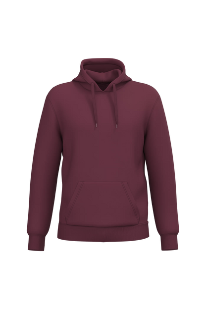 Sweat à capuche recyclé K4041 KARIBAN bordeaux - 280g/m²