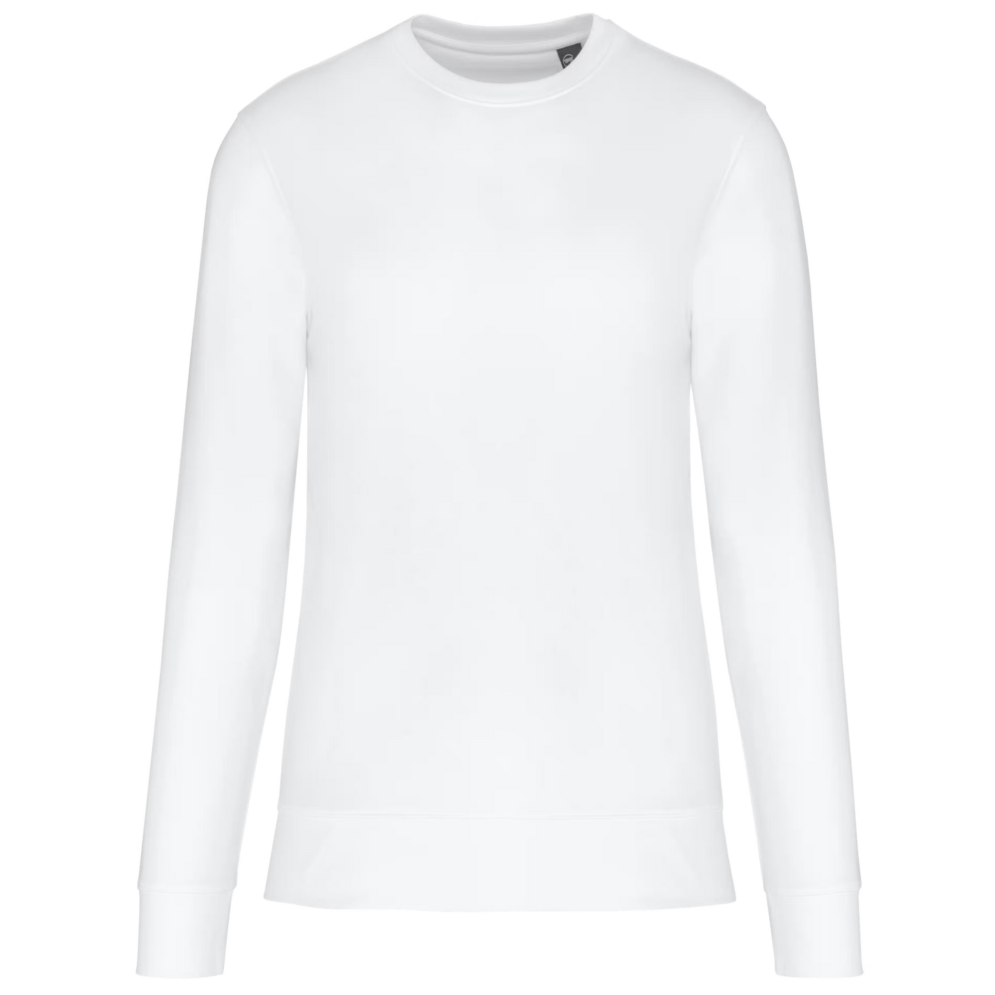 Sweat col rond K4025 KARIBAN blanc - Coton bio 280g/m²