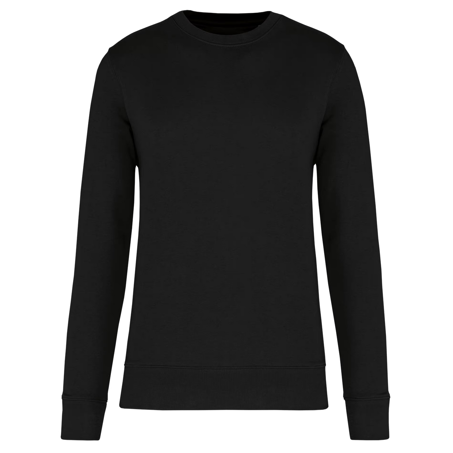 Sweat col rond K4025 KARIBAN noir - Coton bio 280g/m²