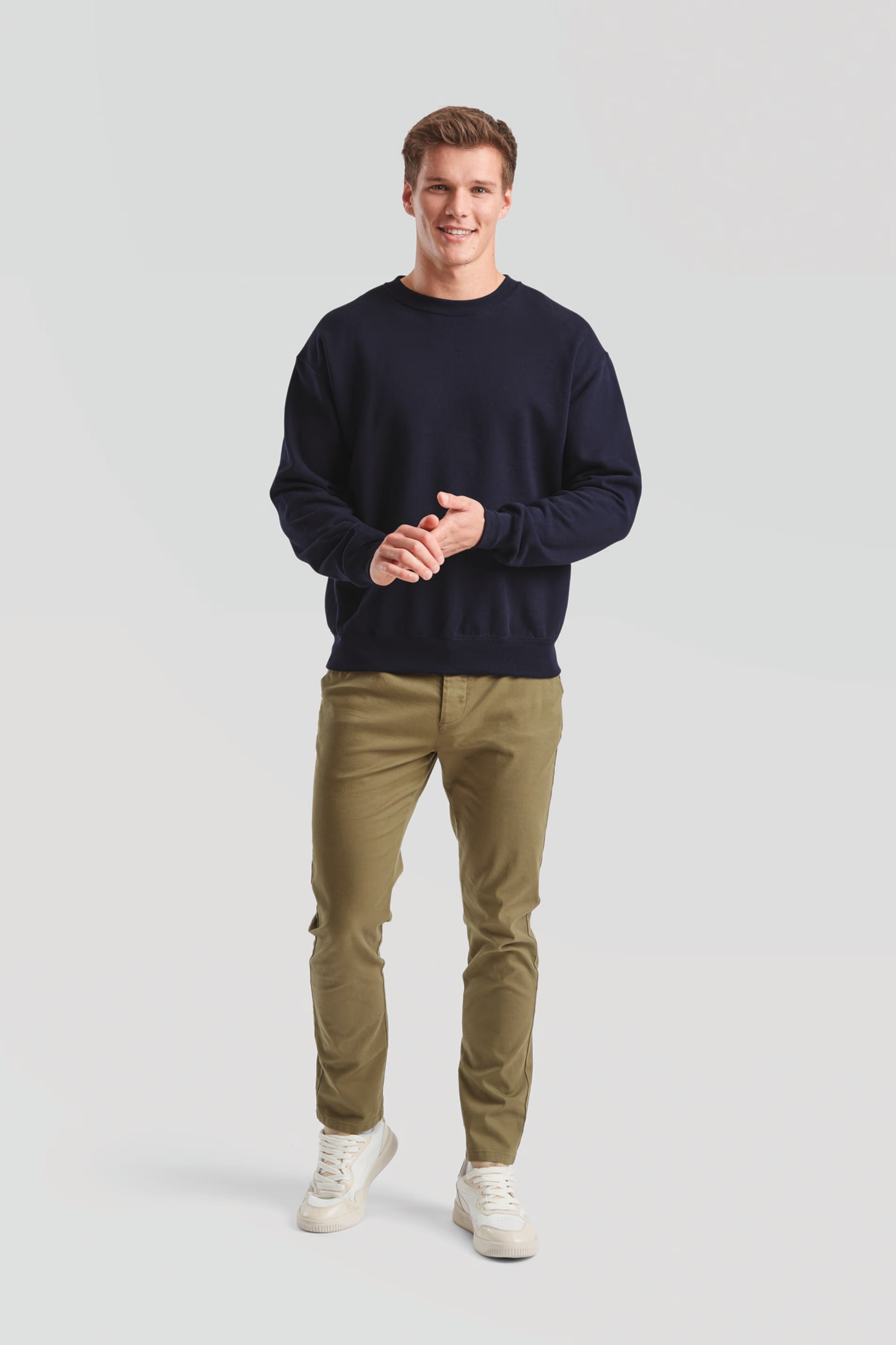 Sweat-shirt col rond Classic SC163 Fruit of the Loom, coton bio et polyester 280g/m², coupe confortable, disponible du S au 4XL en 17 couleurs