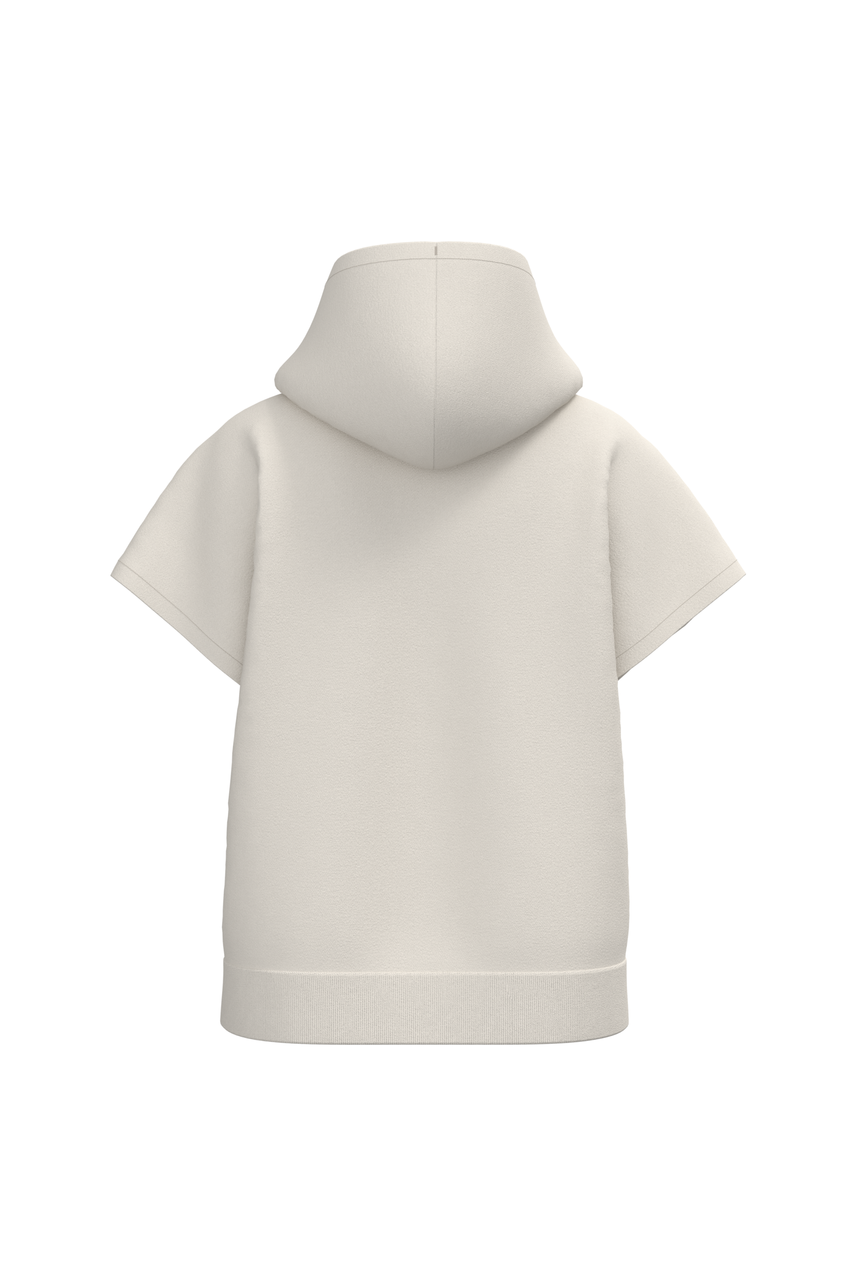 Sweat-shirt NS446 Native Spirit Ivory écru - Vue dos - Capuche oversize femme