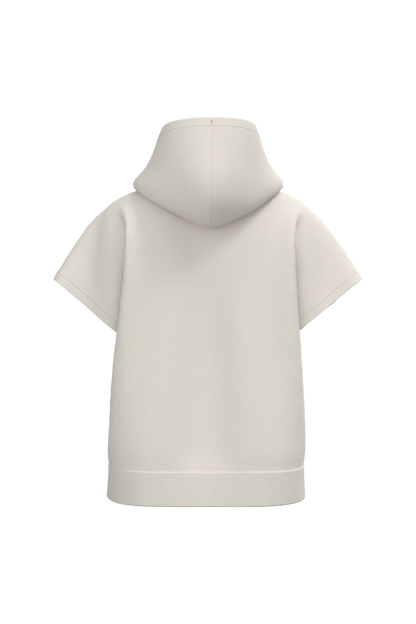 Sweat-shirt NS446 Native Spirit Ivory écru - Vue dos - Capuche oversize femme