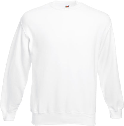 Sweat-shirt col rond Classic SC163 Fruit of the Loom blanc - Coton bio 280g/m²