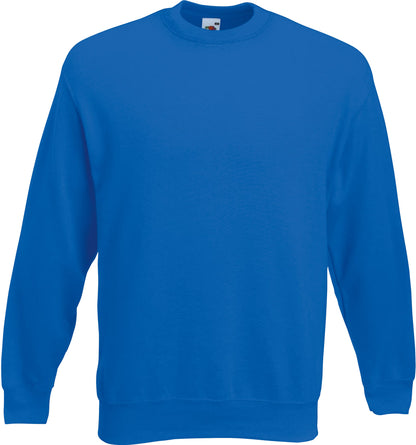 Sweat-shirt col rond Classic SC163 Fruit of the Loom bleu royal - Coton bio 280g/m²