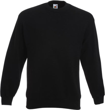 Sweat-shirt col rond Classic SC163 Fruit of the Loom noir - Coton bio 280g/m²