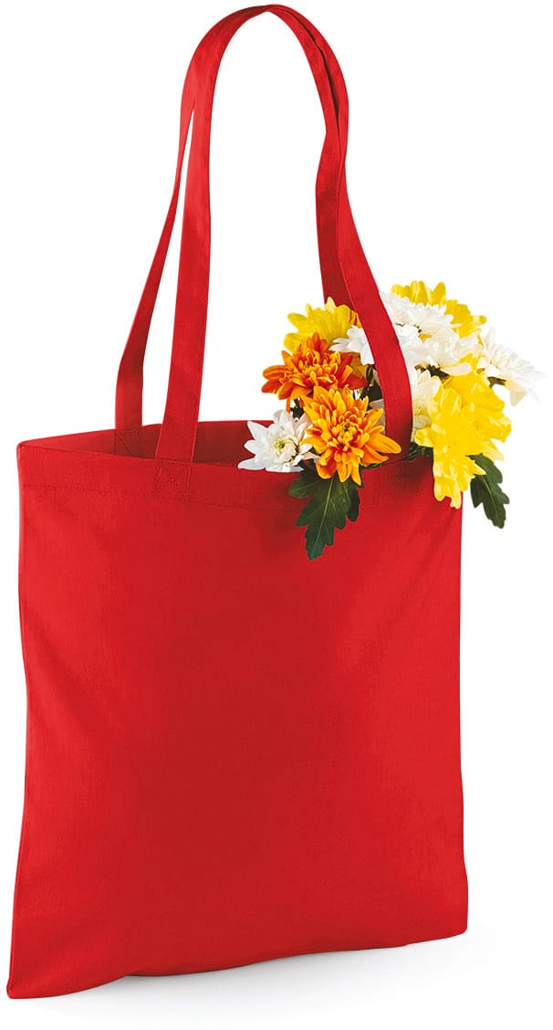 Tote bag W101 Westford Mill rouge vif personnalisable - COCO PYLA Biscarrosse Plage
